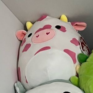 Evangelica Pink Cow Squishmallow 11 in.